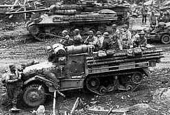 M3A1 of the 23rd Engineers, 3rd Armored Division, in Dueren, Germany, February 1945.