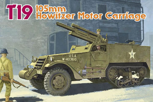 Scale model armored 1:43 SAU c T19 105mm howitzer М2А1 army USA 1943
