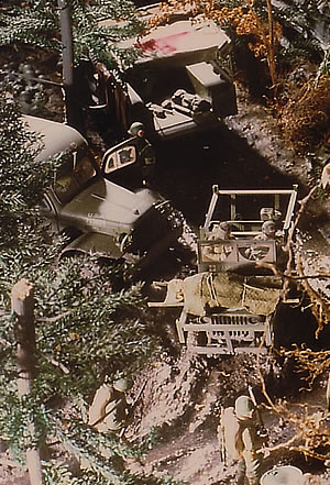 A view of all three medical vehicles.